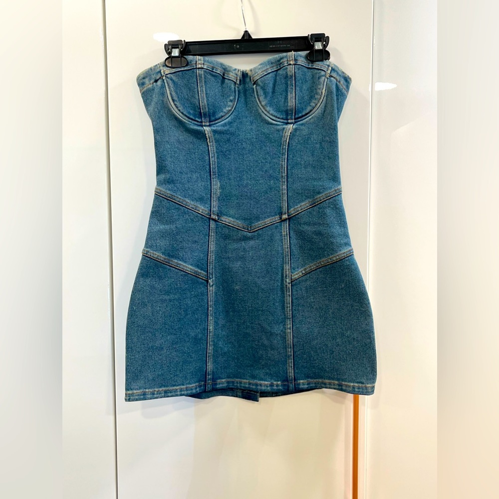 Retrofete Denim Mini dress Medium new NO tags
